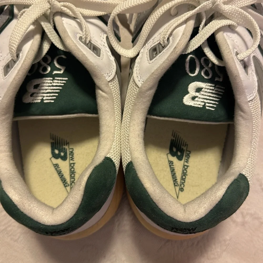 Mens 12 New Balance White Nightwatch Green 580 sneakers